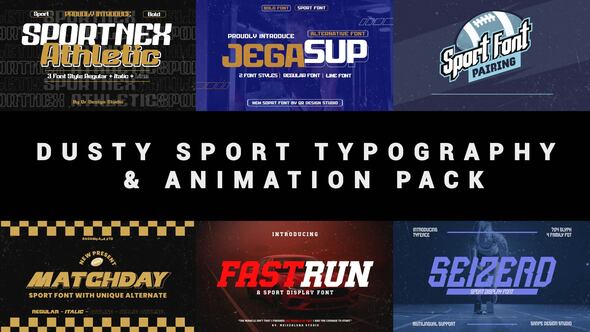 Videohive Dusty Sport Typography & Animation Pack Titles template preview