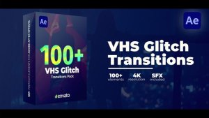 Videohive VHS Glitch Transitions 43934786 Elements template preview