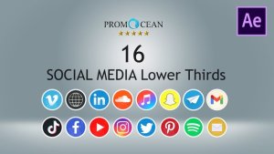 Videohive 16 Social Media Lower Thirds Elements template preview
