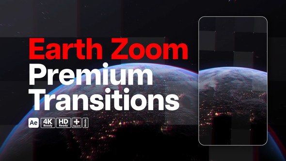 Videohive Premium Transitions Zoom Earth Elements template preview