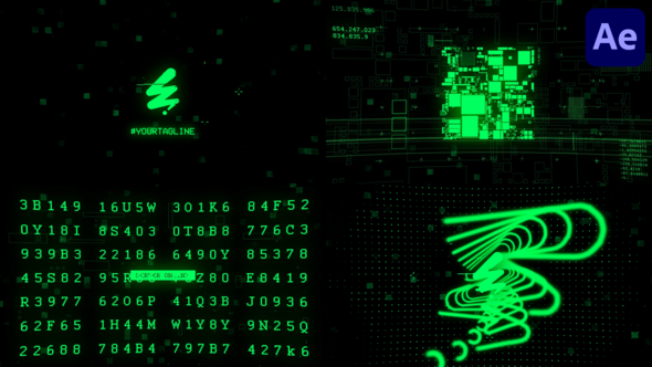 Videohive Glitch Logo for After Effects Logo Stings template preview