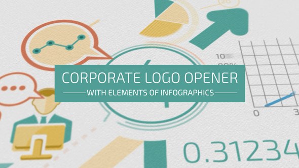 Videohive Corporate Logo Opener With Elements Of Infographics Openers template preview