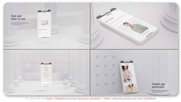 Videohive Minimalistic Mobile Mockup Scenes Product Promo template preview
