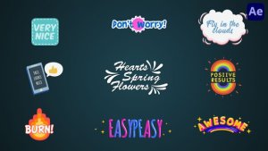 Videohive Colorful cartoon titles & lower thirds #3 [After Effects] Titles template preview