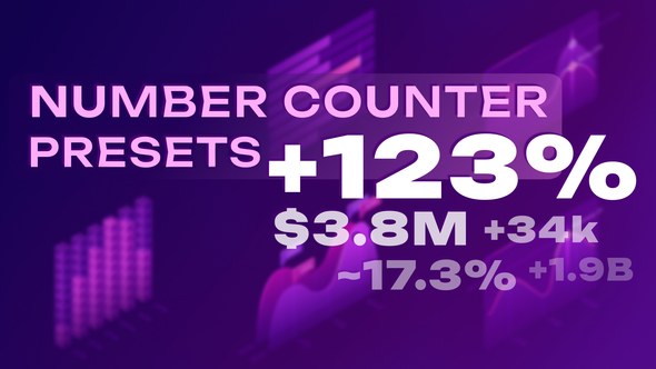 Videohive Number Counter Presets Titles template preview