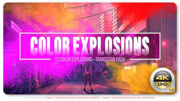 Videohive Color Explosions - Transition Pack Elements template preview