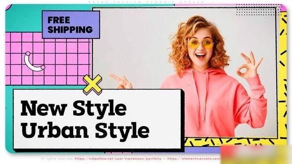 Videohive Retro Fashion Dynamic Opener Openers template preview