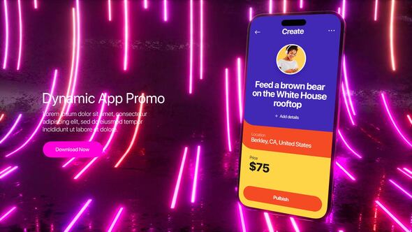 Videohive Dynamic Application Promo Product Promo template preview