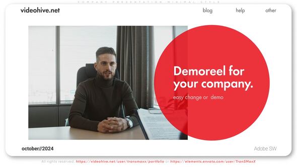 Videohive Company Presentation Minimal Style Video Displays template preview
