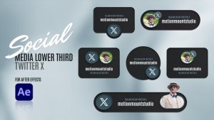 Videohive Social Media Lower Thirds - Twitter X Elements template preview
