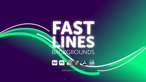 Videohive Fast Lines Backgrounds Elements template preview