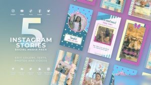 Videohive Instagram Happy Summer Pastel Reel Openers template preview