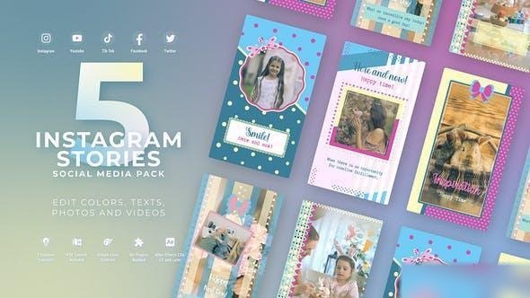 Videohive Instagram Happy Summer Pastel Reel Openers template preview