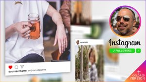 Instagram Promo 3D Gallery Video Displays template preview