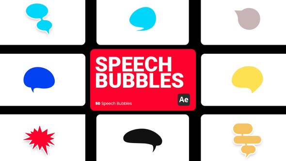 Videohive Speech Bubbles for After Effects Elements template preview