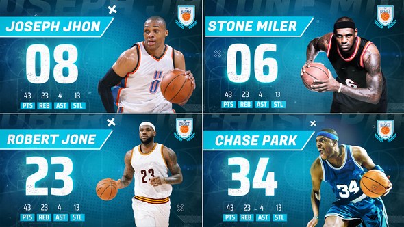 Videohive Basketball Player Intro 50548345 Broadcast-packages template preview