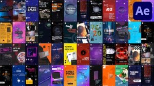 Videohive Cyberpunk Instagram Stories Elements template preview