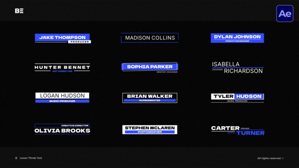 Videohive Lower Thirds Text  AE Titles template preview