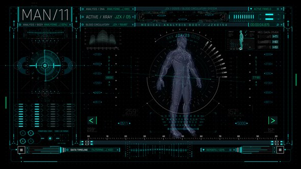 Videohive HUD Medical Man Elements template preview
