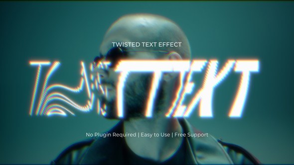 Videohive Twisted Text Effects Titles template preview