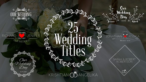 Wedding Titles Video Displays template preview