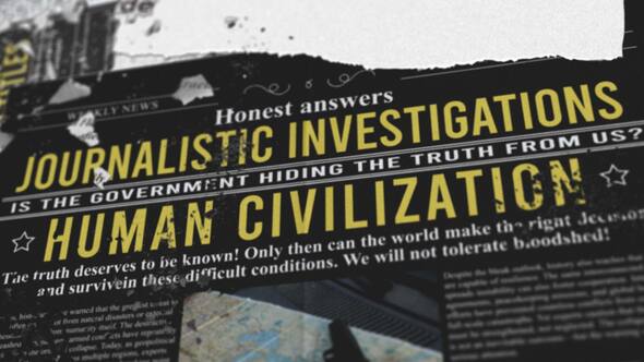 Videohive Investigation Newspaper Mockup Titles Titles template preview