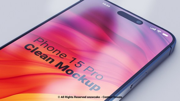 Videohive Phone 15 Pro Clean Mockup Product Promo template preview