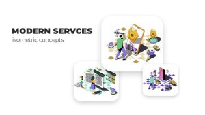 Videohive Modern Servces - Isometric Concepts Elements template preview