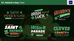 Videohive St Patrick's Day Title Titles template preview