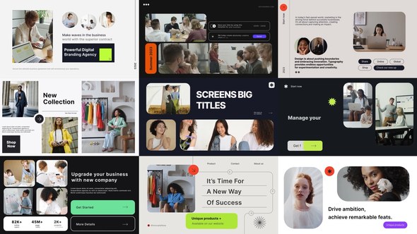 Videohive Screens Big Titles Titles template preview