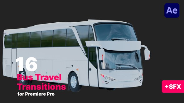 Videohive Bus Travel Transitions Elements template preview