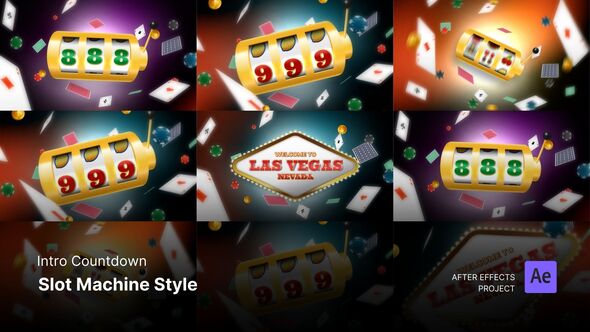 Videohive Countdown Intro - Slot Machine Style After Effects Project Files Elements template preview