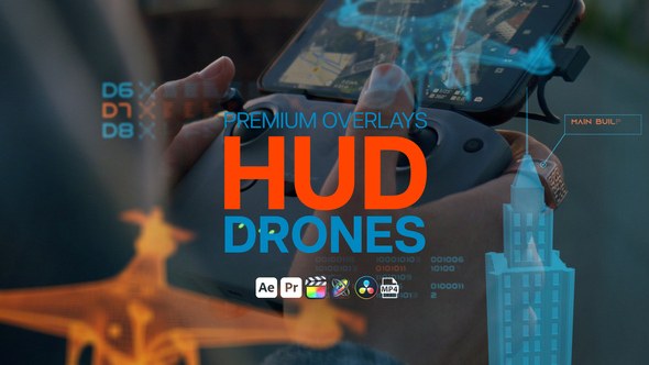 Videohive Premium Overlays HUD Drones Elements template preview