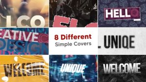 Videohive 8 Different Simple Covers Titles template preview