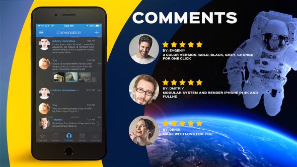 Dynamic App Promo Video Displays template preview
