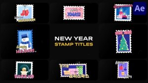 Videohive New Year Stamp Titles for After Effects Titles template preview