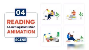 Videohive Reading & Learning Illustration Animation Elements template preview