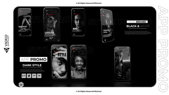 Videohive App Promo Dark Style Product Promo template preview