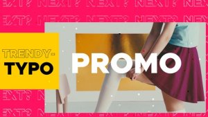 Videohive Trendy Typography Promo Video Displays template preview