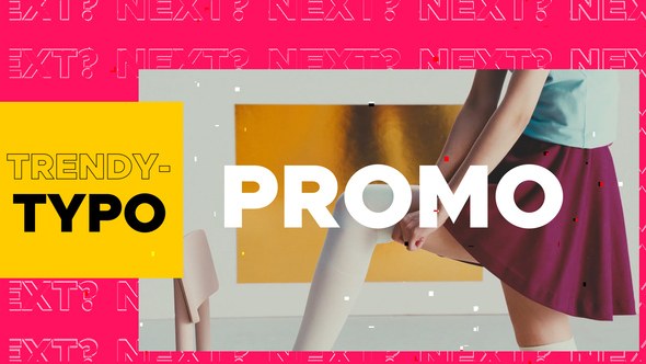 Videohive Trendy Typography Promo Video Displays template preview