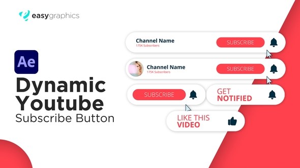 Videohive Dynamic Youtube Subscribe Button Elements template preview