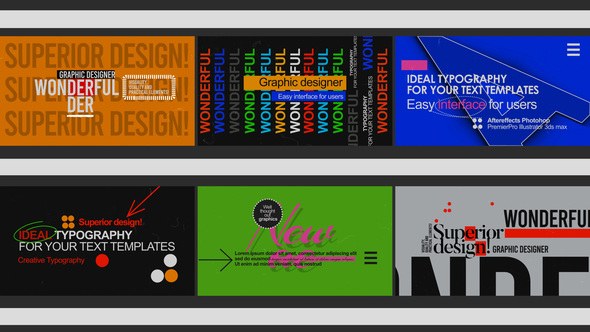 Videohive Typo Scenes 0.2 Titles template preview