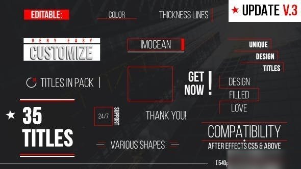 Videohive 35 Minimal Titles