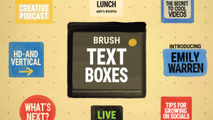 Videohive Brush Text Boxes Titles template preview