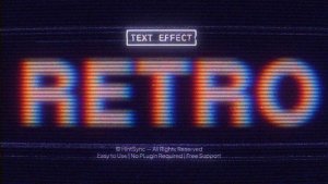 Videohive Retro Text Effects Titles template preview