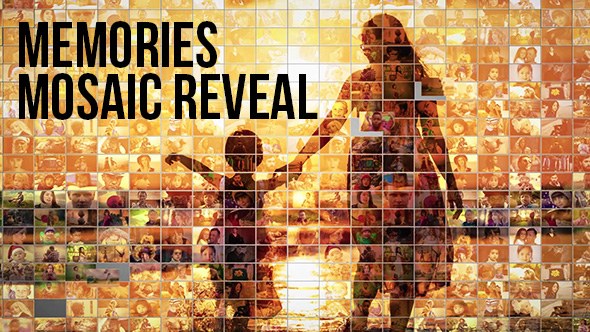 Mosaic Photo Reveal - Memories Video Displays template preview