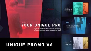 Unique Promo v6 | Corporate Presentation Video Displays template preview