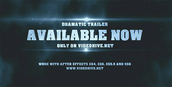 Dramatic Epic Trailer Video Displays template preview