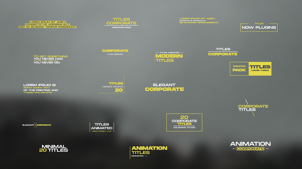 Videohive Minimal Corporate Titles 46210802 Titles template preview