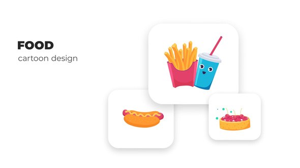 Videohive Food - Cartoon Design Elements template preview